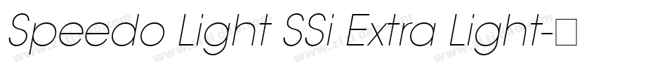 Speedo Light SSi Extra Light字体转换